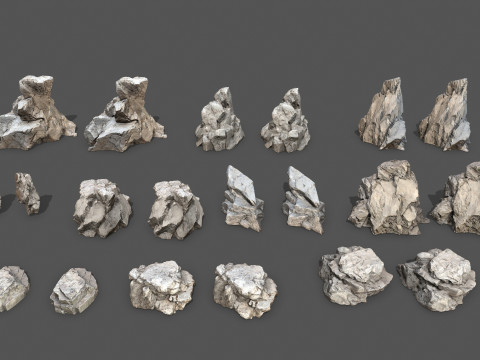 Desert rocks 3D Model