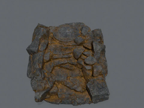 오래된 사원 3D 모델