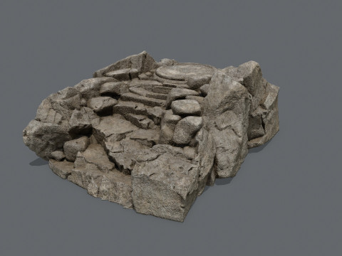 Old temple Modèle 3D
