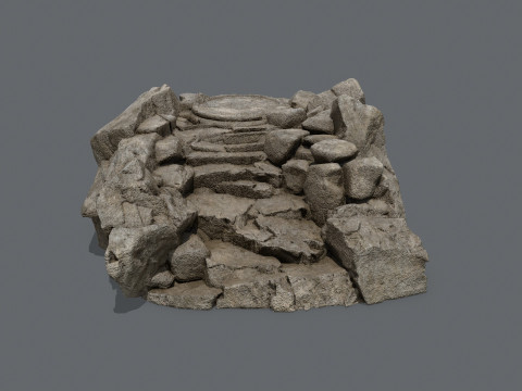 Old temple Modèle 3D