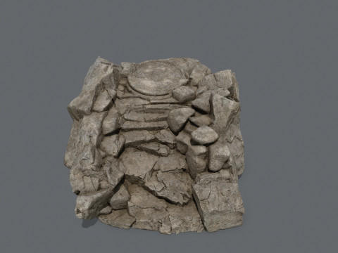 Old temple Modèle 3D