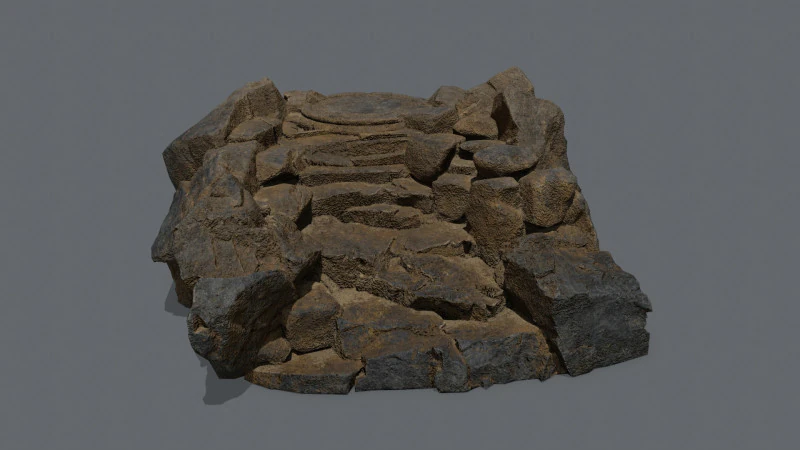 Old stairs 3D Model .c4d .max .obj .3ds .fbx .stl .blend