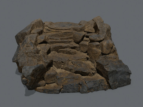 Old stairs Model 3D