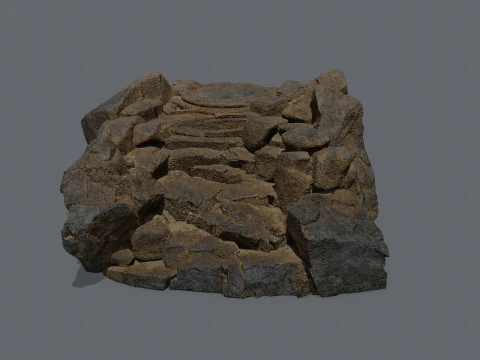 Old stairs 3D Model