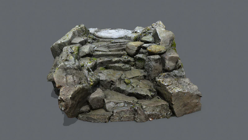 Old temple 3D Model .c4d .max .obj .3ds .fbx .stl .blend 