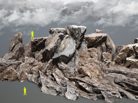 Cliff rocks Model 3D