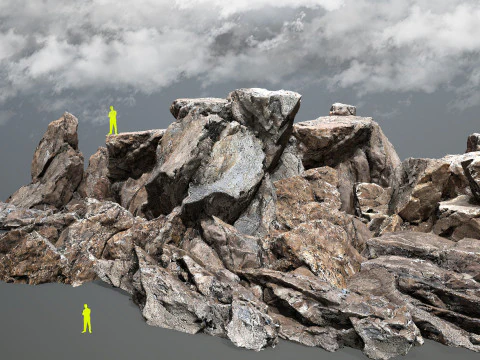 절벽 바위 3D 모델