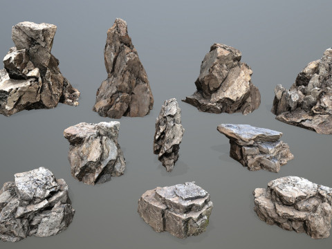 Cliff rocks 3D Model
