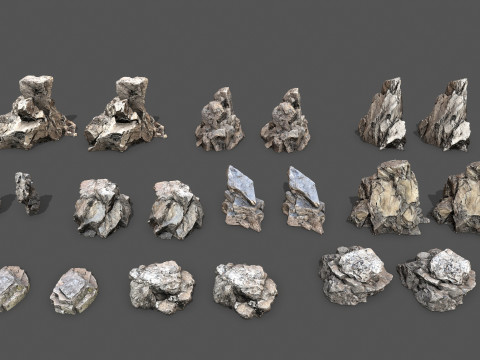 Cliff rocks 3D Model