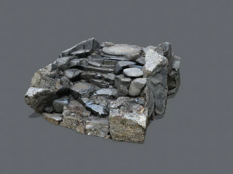Old stairs 3D Model