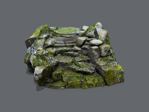 Old stairs 3D मॉडल