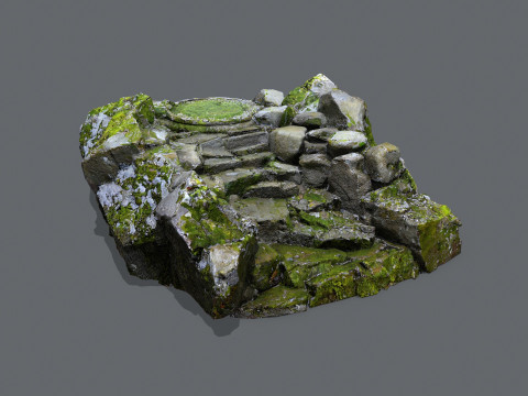 Old stairs 3D मॉडल