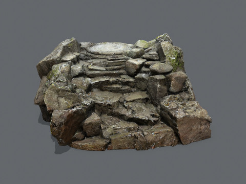 Old temple 3Dモデル