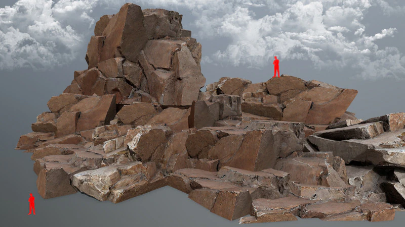 Desert rocks 3D Model .c4d .max .obj .3ds .fbx .stl .blend 