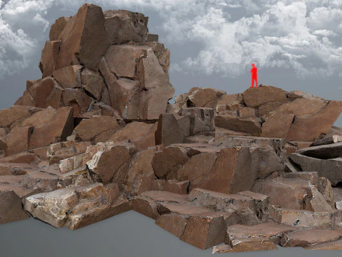 사막의 바위 3D 모델