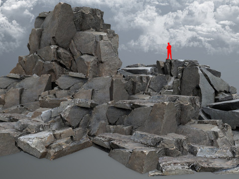 Cliff rocks Model 3D