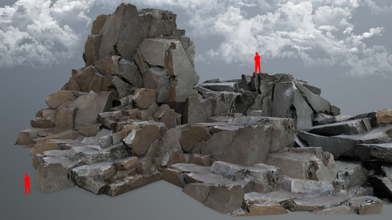 Cliff rocks 3D Модель .c4d .max .obj .3ds .fbx .stl .blend