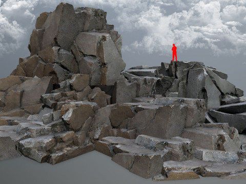 Cliff rocks Model 3D