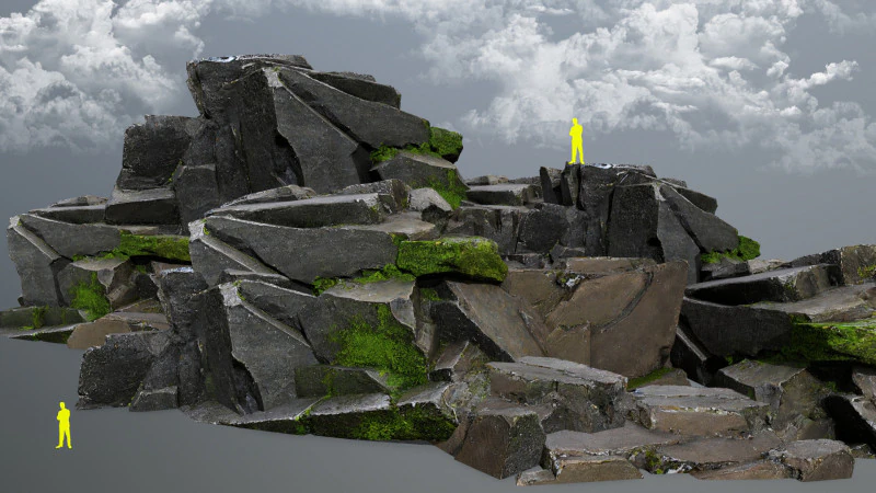 Forest rocks 3D Model .c4d .max .obj .3ds .fbx .stl .blend