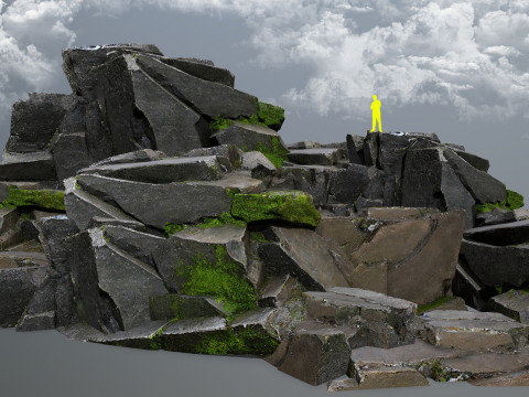 Forest rocks Model 3D