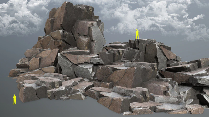 Desert rocks 3D Model .c4d .max .obj .3ds .fbx .stl .blend 