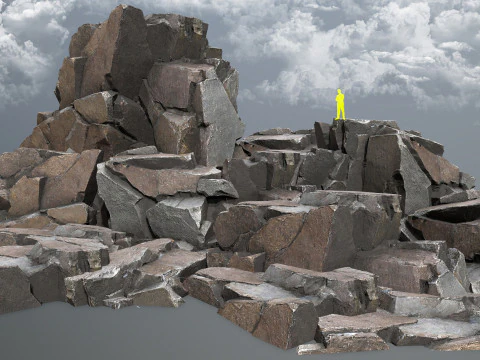사막의 바위 3D 모델