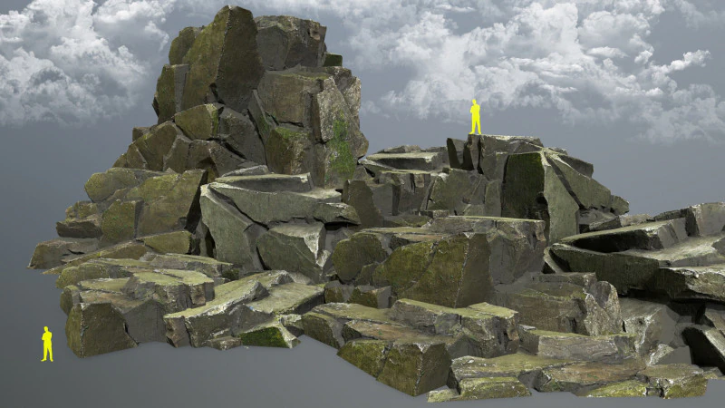 Forest rocks 3D Model .c4d .max .obj .3ds .fbx .stl .blend