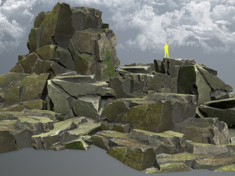 Forest rocks Model 3D
