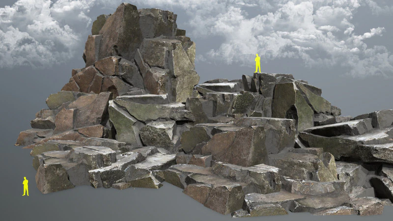 Cliff rocks 3D Model .c4d .max .obj .3ds .fbx .stl .blend 