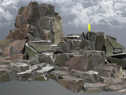 Cliff rocks Model 3D
