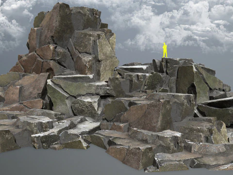 절벽 바위 3D 모델