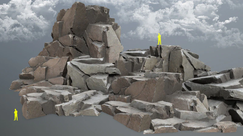 Desert rocks 3D Model .c4d .max .obj .3ds .fbx .stl .blend 