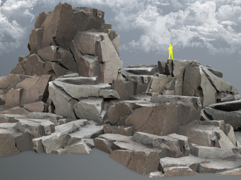 Desert rocks Model 3D
