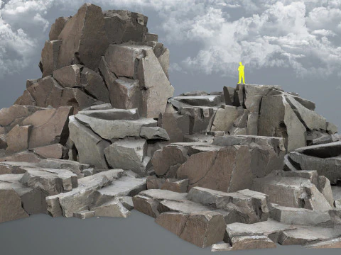 사막의 바위 3D 모델