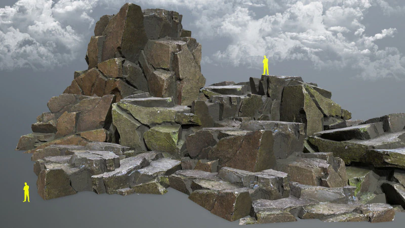 Cliff rocks 3D Model .c4d .max .obj .3ds .fbx .stl .blend 