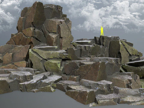 절벽 바위 3D 모델
