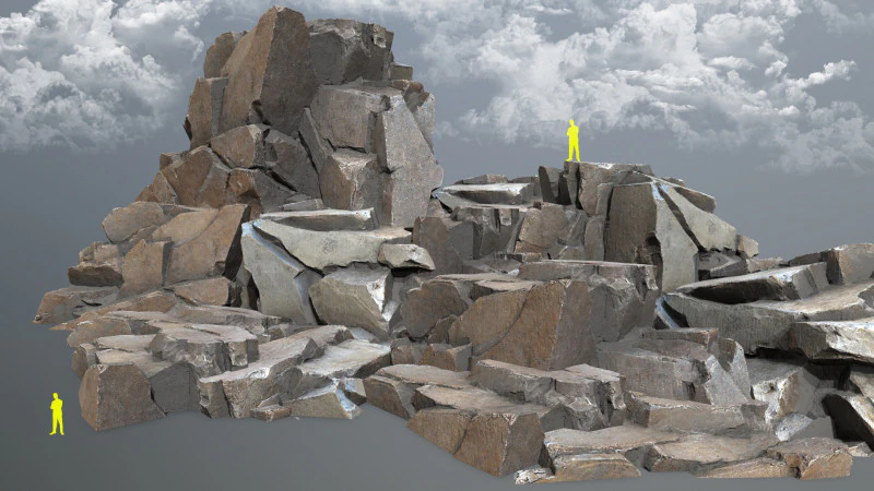 Desert rocks 3D Model .c4d .max .obj .3ds .fbx .stl .blend