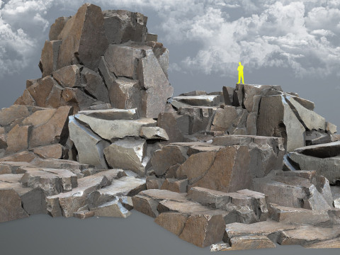 Desert rocks Model 3D