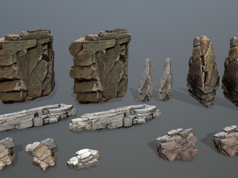 Cliff rocks 3D Модель