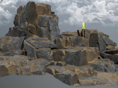 사막의 바위 3D 모델