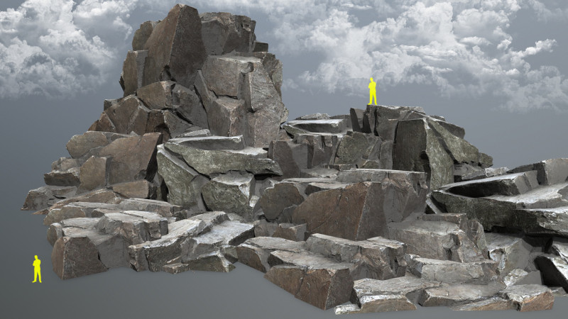 Cliff rocks Modelo 3D .c4d .max .obj .3ds .fbx .stl .blend