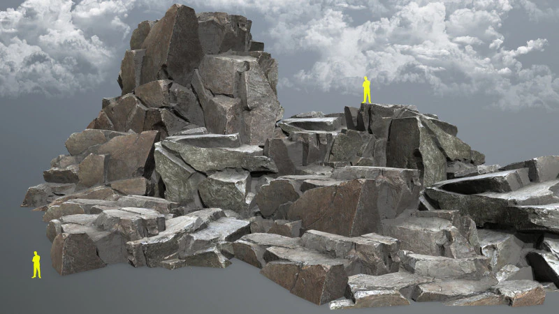 Cliff rocks 3D Model .c4d .max .obj .3ds .fbx .stl .blend 