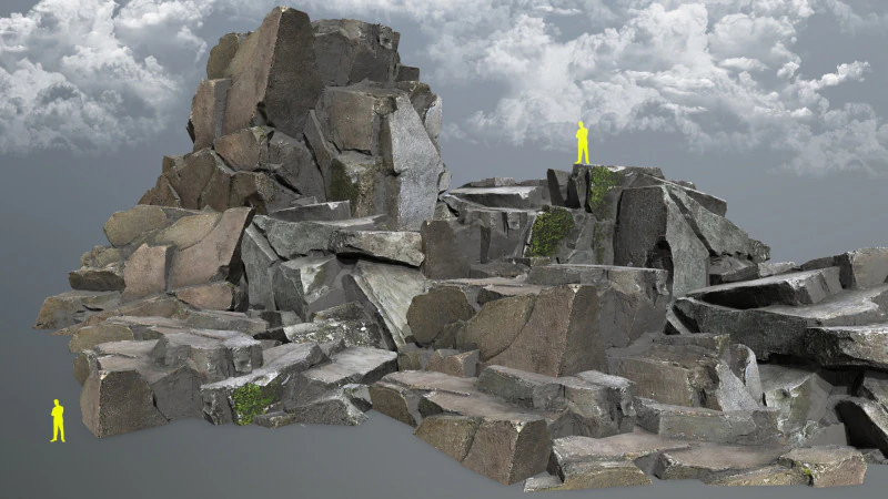 Cliff rocks 3D Model .c4d .max .obj .3ds .fbx .stl .blend