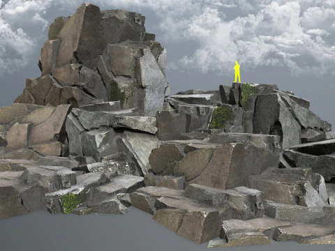 절벽 바위 3D 모델
