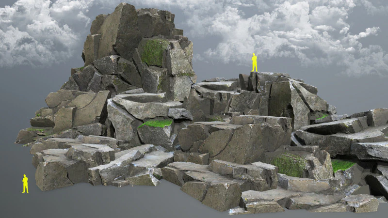 Cliff rocks 3D Model .c4d .max .obj .3ds .fbx .stl .blend 