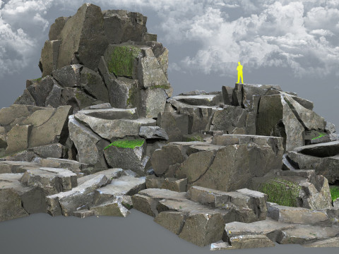 Cliff rocks Model 3D