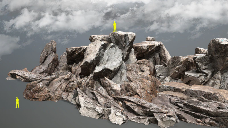 Desert rocks 3D Model .c4d .max .obj .3ds .fbx .stl .blend 