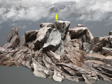 사막의 바위 3D 모델