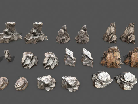 Desert rocks 3D Model