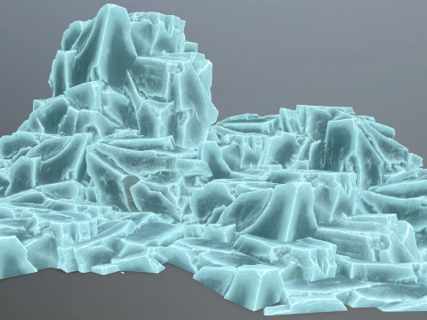 얼음 바위 3D 모델